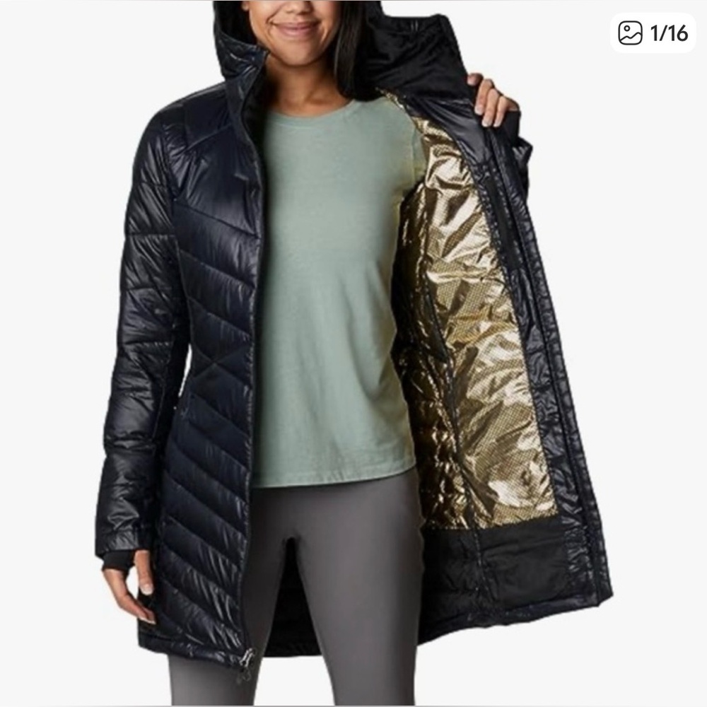 Columbia Women's Black Omni heat puffer jacket